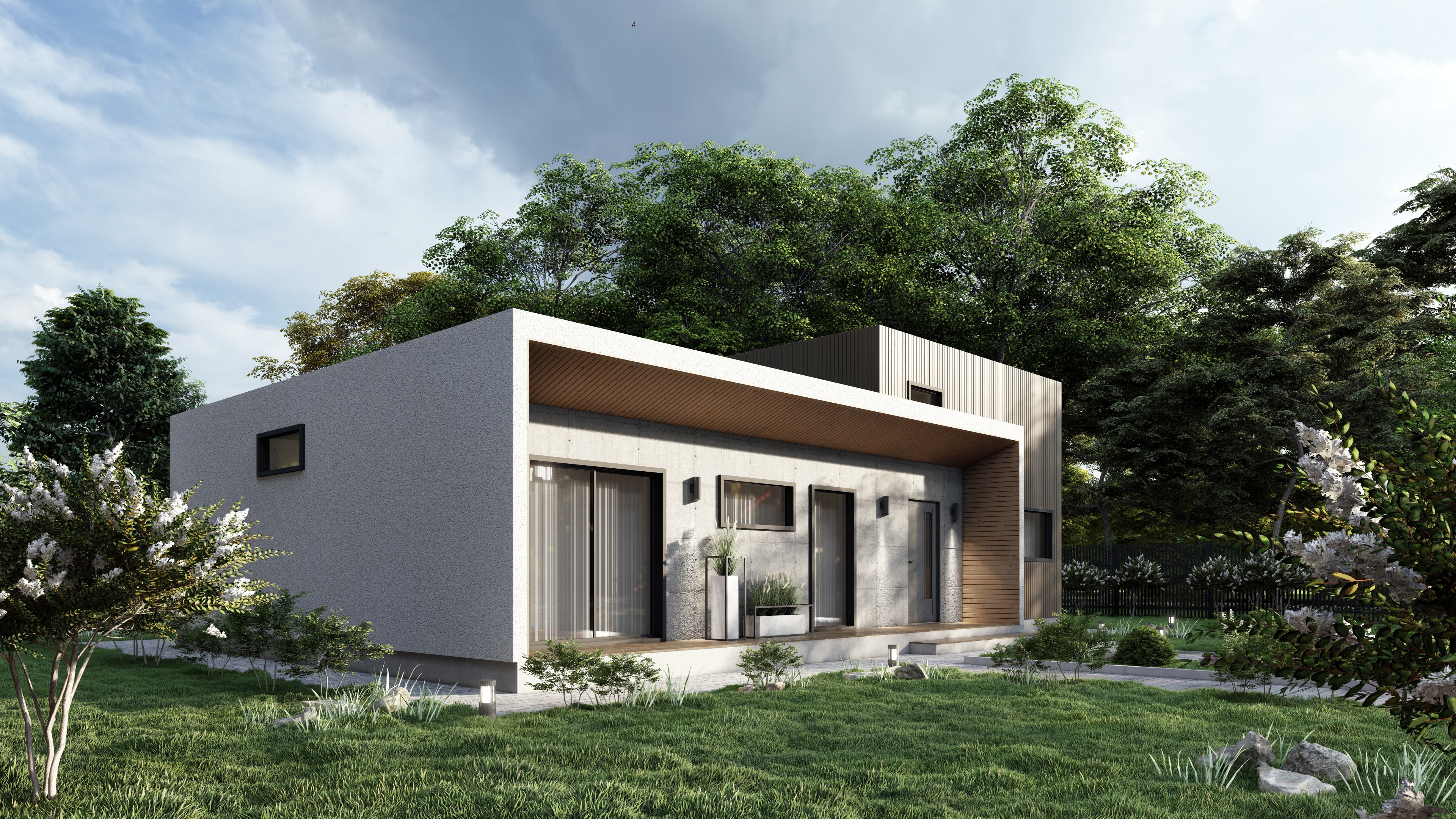 Дом с мансардой